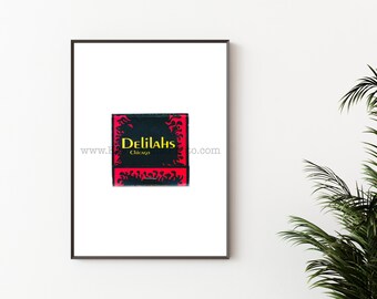 Chicago Photography Print - Delilah's - Vintage Matchbook Print - Wall Art Print - Apartment Decor - Cool Wall Art - Lincoln Park, Chicago