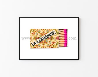 MORAN'S La LOUISIANE, New Orleans, Louisiana - Unframed Matchbook Photography Print - NOLA Restaurant Decor