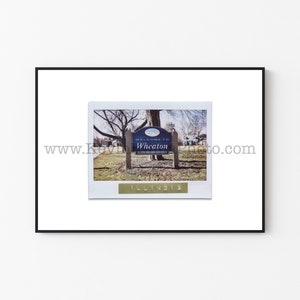 WHEATON, ILLINOIS, Chicagoland Photography Print - Unframed Wall Art, Polaroid Instant Film Print - Chicago Western Suburbs