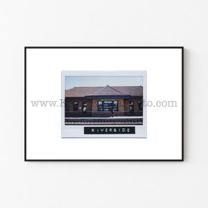 RIVERSIDE, ILLINOIS, Chicagoland Photography - Unframed Wall Art - Polaroid Instant Film Print - Riverside, Illinois Metra Train Station