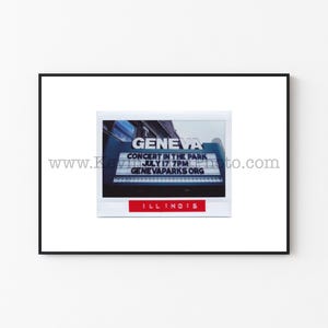 GENEVA, ILLINOIS THEATER, Chicagoland Photography Print - Unframed Wall Art - Instax Polaroid Instant Film Print - Chicago Suburbs Sign