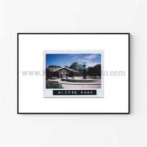 WICKER PARK, Chicago Photography - Unframed Wall Art - Polaroid Instant Film Print - Wicker Park, Park District, Chicago