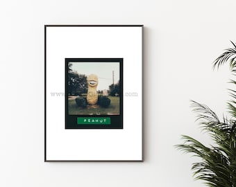 THE SMILING PEANUT, Plains, Georgia - Nieoprawiona fotografia, natychmiastowy wydruk na filmie Polaroid