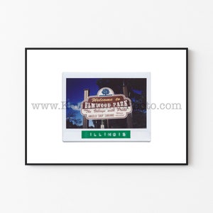 ELMWOOD PARK, Chicagoland Photography Print - Unframed Wall Art - Polaroid Instant Film Print - Chicago Suburbs, Elmwood Park, Illinois