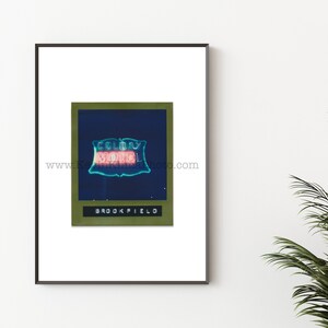 COLONY MOTEL, Chicagoland Photography Print - Unframed Wall Art - Polaroid Instant Film Print - Suburban Chicago, Brookfield, Illinois Motel
