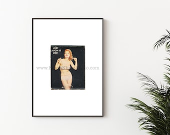 May include: A vintage matchbook cover with a woman in lingerie and the text "Just Laugh It Off!" printed on the front.