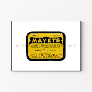 Bathroom Decor, Bathroom Wall Art, Restroom Photography - Vintage Photography Print - Original Unframed Wall Art - Mayets Laxatives