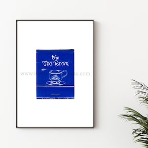 The TEA ROOM - Vintage Kitchen Photography Print - Vintage Matchbook Print - Wall Art Print - Kitchen Decor - Cool Wall Art