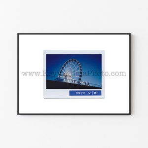 NAVY PIER Ferris Wheel, CHICAGO Photography Print - Unframed Wall Art - Polaroid Instant Film Print - Chicago Lakefront Photo Prints