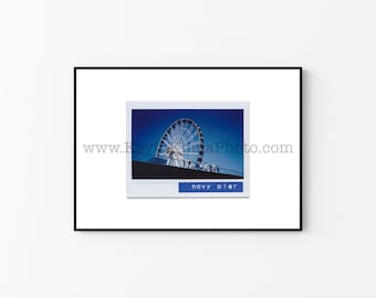NAVY PIER reuzenrad, CHICAGO fotografie print - ingelijste muurkunst - polaroid instant film print - Chicago Lakefront fotoprints