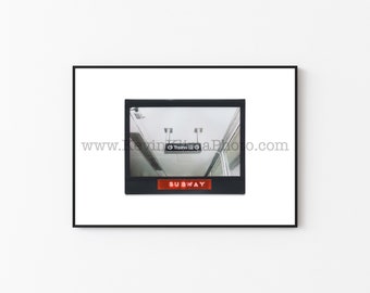 SUBWAY TRAINS, Chicago Photography Print - Unframed Wall Art - Polaroid Instant Film Print - Logan Square, Chicago