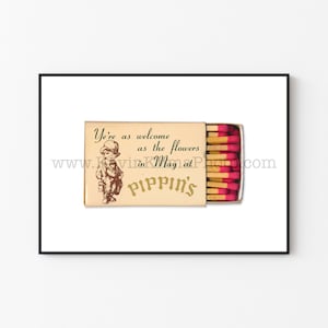 Chicago Photography Print - Vintage Matchbook Print - Wall Art - Chicago Bar, Pippin&#39;s Tavern, Gold Coast, Chicago