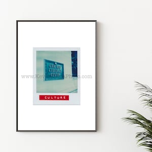 CHICAGO CULTURAL CENTER Photography - Unframed Wall Art, Polaroid Instant Film Print - Chicago Sign Photo