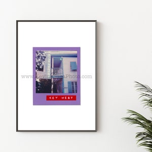 BLUE HEAVEN, Key West Photography Print - Unframed Wall Art - Polaroid Instant Film Print - Florida Keys