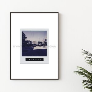 SEATTLE Photography Print - Unframed Wall Art, Polaroid Instant Film Print - Seattle, Washington Neon Signs - Pike Place Public Market