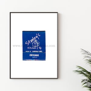 STANLEY&#39;S KITCHEN & TAP - Lincoln Park, Chicago Restaurant Photography Print - Vintage Matchbook Print - Unframed Wall Art