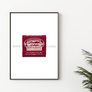 MILLROSE RESTAURANT & BREWERY, Chicagoland Photography - Unframed Vintage Matchbook Print - Millrose Brewing, South Barrington, Illinois