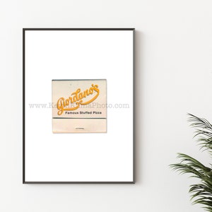 Chicago Photography Print - Vintage Matchbook Print - Unframed Wall Art - Chicago Restaurant, Giordano's Pizza