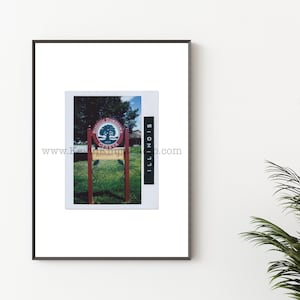 GENEVA, ILLINOIS, Chicagoland Photography Print - Unframed Wall Art - Instax Polaroid Instant Film Print - Chicago Suburbs Sign