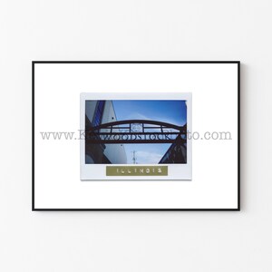 WOODSTOCK, ILLINOIS, Chicagoland Photography Print - Unframed Wall Art, Polaroid Instant Film Print - Woodstock Town