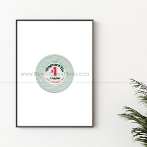 Vintage Las Vegas Casino Chip Print - Unframed Wall Art Print - WESTWARD HO Hotel and Casino, Las Vegas Art Print