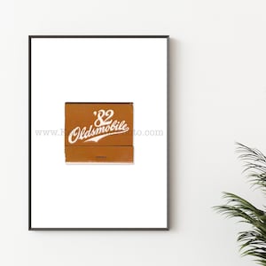Oldsmobile Art Print - Vintage Matchbook Print - Unframed Wall Art Print - Antique Automobile Photography Print - &#39;82 Oldsmobile