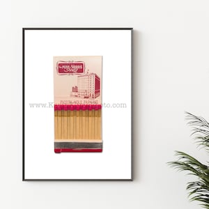 PENN-HARRIS Hotel, PENNSYLVANIA - Unframed Photography Print - Vintage Matchbook Print - Modern Minimalist Wall Art Print