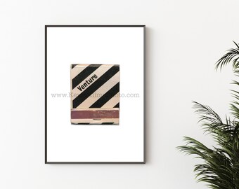 VENTURE DEPARTMENT STORES - Vintage Matchbook Print, Unframed Wall Art