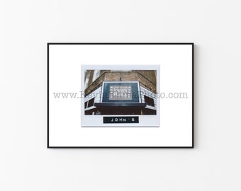 JOHN'S PLACE, Chicago Photography Print - Unframed Wall Art - Polaroid Instant Film Print - Roscoe Village, Chicago Bar Sign Prints