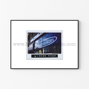 SUBTERRANEAN, Chicago Photography Print - Unframed Wall Art - Polaroid Instant Film Print - Wicker Park, Chicago Bar Sign