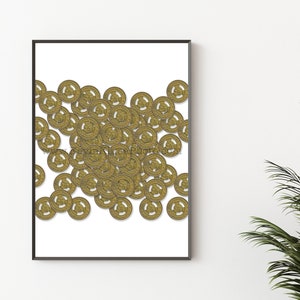 CHICAGO CTA Transit Tokens Wall Art Print - Ingelijste Wall Art Print - Digitale collage, Chicago fotografie, Chicago Wall Art