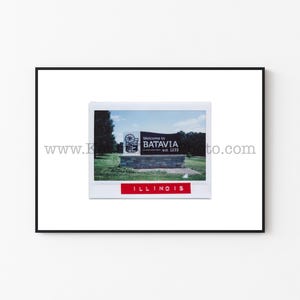 BATAVIA, ILLINOIS, Chicagoland Photography Print - Unframed Wall Art, Polaroid Instant Film Print - Chicago Western Suburbs