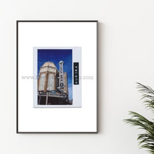 PARAMOUNT THEATRE, AURORA, Chicagoland Photography Print - Unframed Wall Art - Instax Polaroid Instant Film Print - Illinois Photography