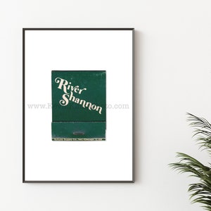 Chicago Fotografie Druck - Vintage Streichholzbrief Druck - Ungerahmte Wandkunst - Fluss Shannon Irish Bar, Lincoln Park, Chicago