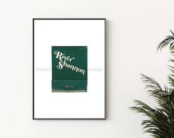 Chicago Photography Print - Vintage Matchbook Print - Unframed Wall Art - River Shannon Irish Bar, Lincoln Park, Chicago