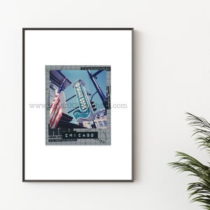 GREEN DOOR TAVERN, Chicago Photography Print - Unframed Wall Art - Polaroid Instant Film Print - River North, Chicago Bar Sign