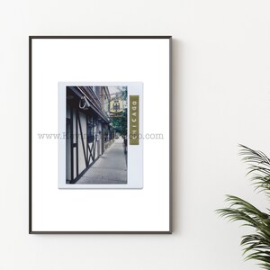 LASCHETT&#39;S INN, Chicago Photography Print - Unframed Wall Art - Polaroid Instant Film Print - North Center, Chicago Neon Sign Prints