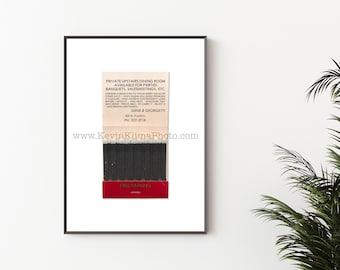 Chicago Photography Print - Vintage Matchbook Print - Unframed Wall Art - GENE & GEORGETTI STEAKHOUSE, Chicago, Illinois
