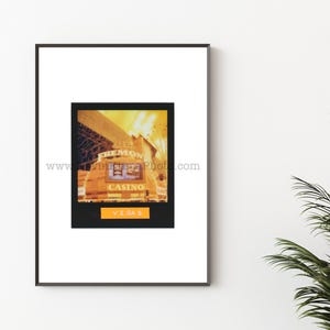 FREMONT CASINO, Las Vegas, Nevada - Unframed Photography Print, Polaroid Instant Film Print - Downtown Casinos, Fremont Street, Sam Boyd&#39;s