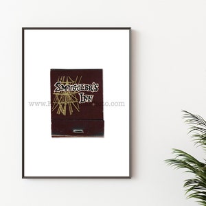 SMUGGLER&#39;S INN, TIKI Art, Tiki Bar, Unframed Photography Print - Vintage Matchbook Print - Hawaiian Wall Art