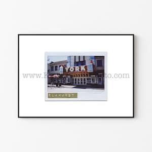 YORK THEATRE, ELMHURST, Illinois, Chicagoland Photography Print - Unframed Wall Art, Polaroid Instant Film Print - Chicago Suburbs