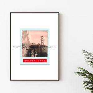 GOLDEN GATE BRIDGE Photography Print - Unframed Wall Art - Polaroid Instant Film Print - San Francisco, California