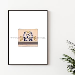 L - Vintage Streichholzbrief, ungerahmter Wandkunstdruck - moderne Fotografie