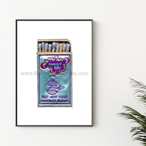 Cigarette Tobacco Art - Vintage Konzert Kits Druck - Vintage Streichholzschachtel Druck - Ungerahmt Wand Kunst Druck - Pfeife, Schüssel