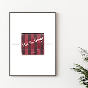 MOULIN ROUGE, Vintage Kitchen Photography Print - Vintage Matchbook Print - Unframed Wall Art Print - Home Decor