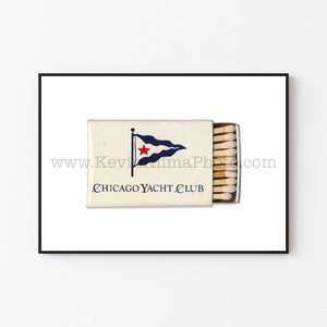 Chicago Photography Print - Vintage Matchbook Print - Unframed Wall Art - Chicago Yacht Club