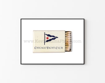 Chicago Photography Print - Vintage Matchbook Print - Unframed Wall Art - Chicago Yacht Club