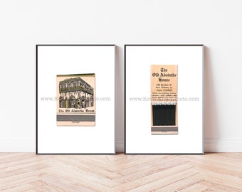 OLD ABSINTHE HOUSE New Orleans Art, Set of 2 Photography Prints - Vintage Matchbook Print - Unframed Wall Art Prints