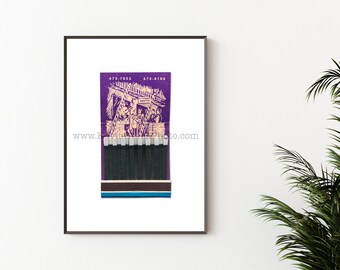 Gruta de los Pescadores n.° 9, San Francisco, California - Impresión fotográfica sin marco de caja de cerillas - Impresión vintage de restaurante y bar