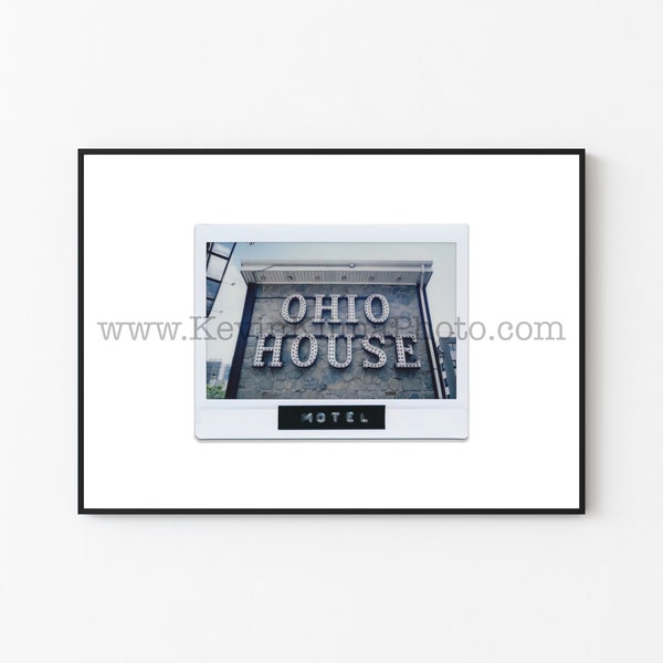 OHIO HOUSE MOTEL, Chicago Photography Print - Unframed Wall Art - Polaroid Instant Film Print - Chicago Motels, Hotel